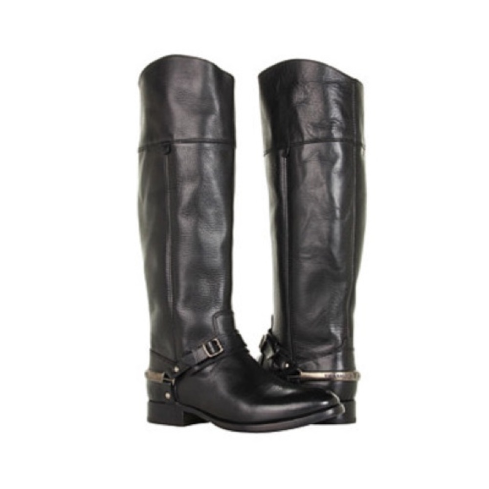 FRYE “Lindsay Spur” Black leather riding boots Size 6.5